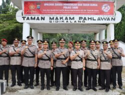 Kapolres Dairi Pimpin Upacara Ziarah Rombongan dan Tabur Bunga Di Taman Makam Pahlawan