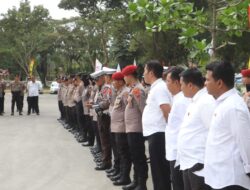 Wakapolres Langkat Pimpin Pengamanan Pengundian Nomor Urut Calon Bupati dan Wakil Bupati Langkat