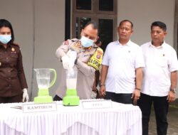 Kapolres Menghadiri Kegiatan Pemusnahan Barang Bukti Di Kejaksaan Negeri Serdang Bedagai.