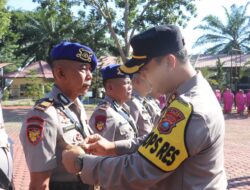 Pimpin Upacara Sertijab Kasat dan Kasi, Kapolres Langkat Berharap 2024 Harus Lebih Baik