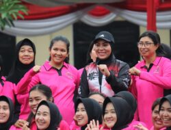 Polres Sergai Gelar Senam Mega Power Transformation Challange Bersama Wakil Ketua Bhayangkari Sumut