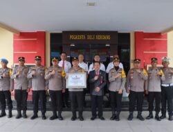Polresta Deli Serdang terima penghargaan Presisi Award dari Lemkapi.