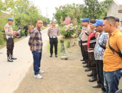 Polres Sergai Amankan Kegiatan Kampanye Tatap muka Calon Bupati Nomor urut 1 Darma Wijaya.