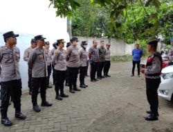 Dalam Tahap Kampanye Pilkada 2024, Personil Polresta Deli Serdang laksanakan Pengamanan Ops Mantap Praja Toba 2024.