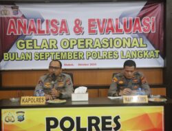 Kapolres Langkat Pimpin Anev Gelar Oprasional Periode September 2024.