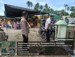 Polsek Secanggang Gelar Pengamanan Kampanye Tatap Muka dan Silaturahmi Calon Wakil Bupati Kabupaten Langkat.