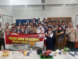 Antisipasi Geng Motor, Kasat Binmas Polres Tebing Tinggi Berikan Binluh kepada Pelajar.