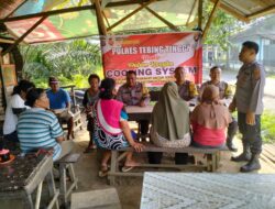 Ciptakan Harkamtibmas, Bhabinkamtibmas Polsek Padang Hilir Cooling System Jelang Pilkada.