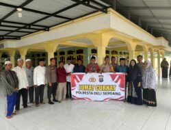 Polresta Deli Serdang Jadikan Jumat Curhat Sampaikan Pesan Kamtibmas Untuk Jaga Kondusifitas Kamtibmas.