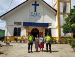 Berikan Rasa Aman, Polsek Tebing Tinggi Patroli dan Pengamanan Gereja Minggu Berkat.