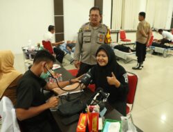 Polres Sergai Melaksanakan Kegiatan Donor Darah Bertempat di Aula Patriatama Hari Jadi Humas Polri Ke -73 Tahun 2024.