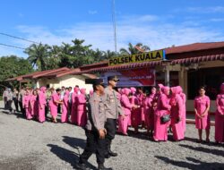 Kunjungan Kerja Kapolres Langkat dan Ketua Bhayangkari Cabang Langkat di Polsek Kuala.