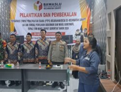 Kapolsek Kuala Hadiri Pelantikan dan Pembekalan pengawas PTPS Pilkada 2024.