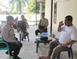 Bhabinkamtibmas Desa Tanjung Pasir Lakukan Sambang dan Tatap Muka, Sampaikan Pesan Kamtibmas Menjelang Pilkada 2024.