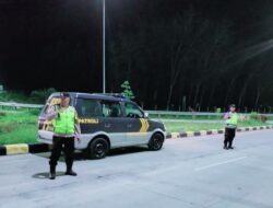 Tingkatkan Keamanan, Polres Tebing Tinggi Patroli Blue Light di Jalinsum.