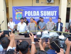 Sat Reskrim Polres Sergai gelar Press Release Kasus Siswi Pelajar SMP ditemukan tidak bernyawa didalam karung