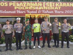 Kapolres Langkat Dampingi Wakapolda, Cek Pos Operasi Lilin Toba 2024 Wilayah Kabupaten Langkat.