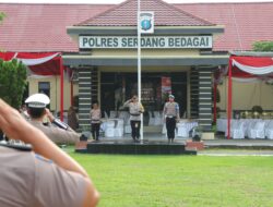 Apel pengamanan pergantian tahun 2024 – 2025 di Wilkum Polres Serdang Bedagai.