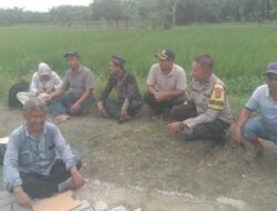 Bhabinkamtibmas Polsek Stabat Dampingi Perencanaan Saluran Irigasi untuk Dukung Ketahanan Pangan Nasional