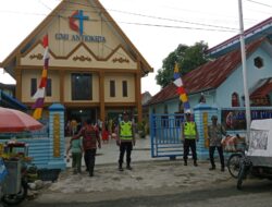 Polsek Padang Hilir Berikan Pengamanan Ibadah Minggu di Beberapa Gereja