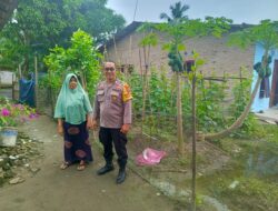 Bhabinkamtibmas Polres Tebing Tinggi Sambangi Warga Untuk Edukasi Ketahanan Pangan dan Kamtibmas