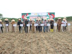 Kegiatan zoom meeting penanaman Jagung Serentak 1 Juta hektar seluruh Indonesia guna mendukung swasembada pangan tahun 2025 dimana Polres Serdang Bedagai
