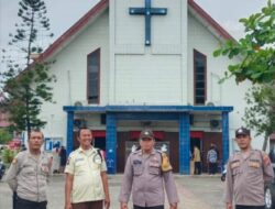 Polresta Deli Serdang dan Polsek Jajaran Laksanakan Pengamanan Ibadah Gereja.