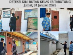 Deteksi dini, Jajaran Pengamanan Rutan Tarutung Lakukan Trolling Blok Hunian dan Lingkungan Rutan
