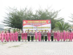 Polres Serdang Bedagai Gelar Upacara Serah Terima Jabatan Kasat Binmas dan Kapolsek Teluk Mengkudu