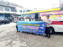 Ops Keselamatan Toba 2025, Sat Binmas melaksanakan giat sosiali Tertib Berlalulintas.
