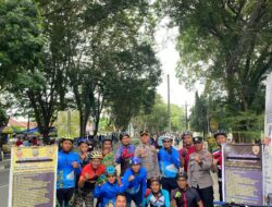 Polres Langkat Gelar Patroli Sepeda “Car Free Day”.