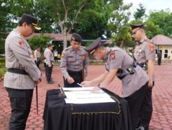 Kapolres Langkat Pimpin Sertijab Empat Kapolsek.