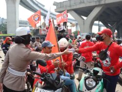 Kapolres Sergai Turun Kelapangan Tinjau Langsung Massa Unjuk Rasa Peringati Hari Buruh Internasional