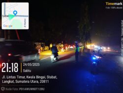 Langkah Cepat Satlantas Polres Langkat Saat Pohon Tumbang Lumpuhkan Jalan