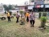 Satbinmas Polres Tebing Tinggi Gotong Royong Bersihkan Posko 3 Pilar
