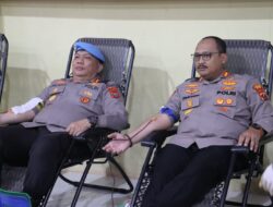 Donor Darah Dalam Rangka Hut Bhayangkara Ke-79 di Polres Langkat