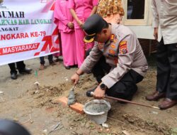 Peletakan Batu Pertama, Polres Langkat dan Baznas Kab. Langkat Bangun Harapan Lewat Bedah Rumah Ibu Jami’ah yang Terdampak Kebakaran