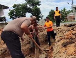 Gotong Royong Polsek Gebang Semarakkan HUT Bhayangkara ke-79