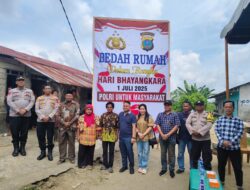 Polda Sumut Perbaiki Rumah Warga Miskin di Namorambe dalam Peringatan HUT Bhayangkara ke-79