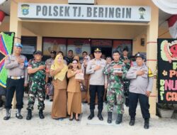 Kejutan Manis dari TNI: Dua Kue Ultah Hiasi HUT ke-79 Polri di Tanjung Beringin.