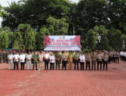 Kapolres Langkat Pimpinan Apel Gelar Pasukan Dalam Rangka Ops Kepolisian Patuh Toba 2025