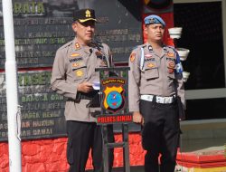 Polres Binjai Lepaskan Personil Yang Memasuki Masa Purna Bhakti Dengan Upacara Tradisi Kepolisian