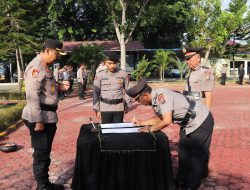 Kapolres Langkat Pimpin Sertijab Kapolsek Hinai dan Kasi humas