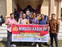 Polsek Bahorok Pengamanan Kegiatan Minggu kasih di Gereja GBKP Runggun Bahorok Klasis Kuala Langkat     Langkat –Minggu 03 Agustus 2025, Dalam upaya menciptakan rasa aman dan mempererat hubungan dengan masyarakat, personel Polsek Bahorok melaksanakan kegiatan pengamanan dalam rangka Minggu Kasih di di Gereja GBKP Runggun Bahorok Klasis Kuala Langkat Yang terletak di Jalan Niaga Kelurahan Pekan Bahorok Kecamatan Bahorok Kabupaten Langkat.