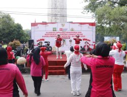 Semarak Kemerdekaan HUT RI ke 80, Polres Langkat Gelar Olahraga Bersama Forkopimda dan Masyarakat
