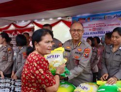 Polda Sumut dan Polres Pelabuhan Belawan Gelar Minggu Kasih dan Gerakan Pangan Murah di Gereja HKBP Pajak Baru Belawan