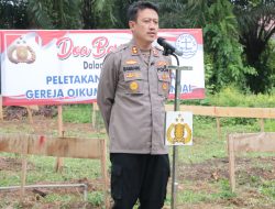 Kapolres Binjai Groundbreaking Gereja Oikumene