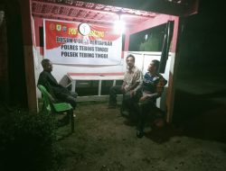 Bhabinkamtibmas Polsek Tebing Tinggi Sambangi Pos Kamling di Desa Pertapaan