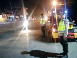 Wujud Pencegahan Tindak Kejahatan, Polsek Rambutan Patroli Blue Light