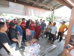 Kapolres Sergai Bersama Wabup Sergai Berikan bantuan Tali Asih pada Warga Terdampak Pasca Hujan Deras dan Angin Pitung Beliung